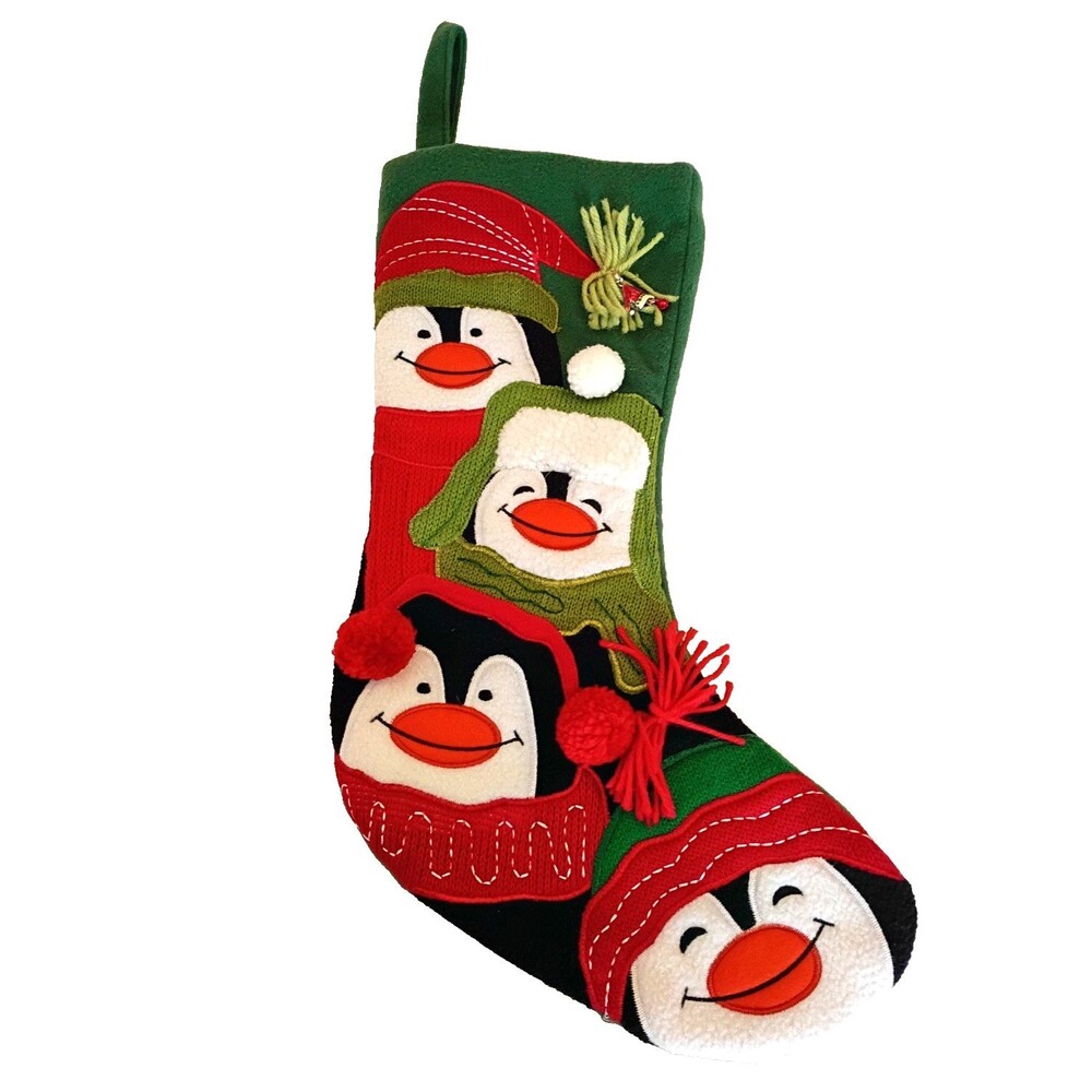 Dan Dee Collector's Choice Penguins Christmas Stocking 2012 Plush Knit